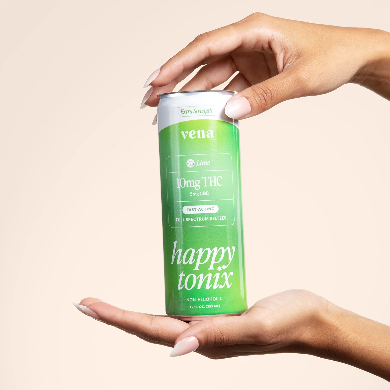 Happy Tonix 10mg THC Seltzers | Lime - Image 3