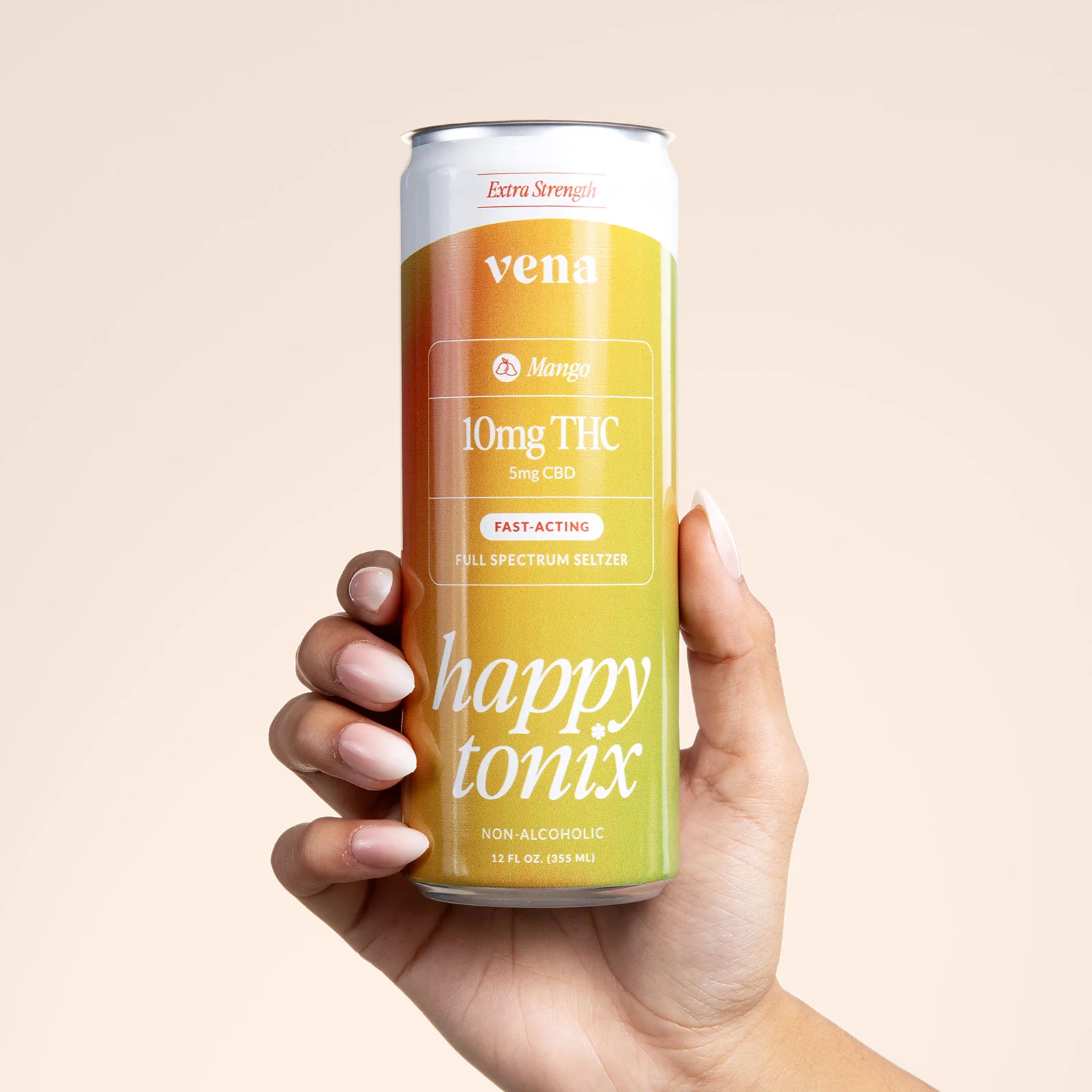 Happy Tonix 10mg THC Seltzers | Mango - Image 3