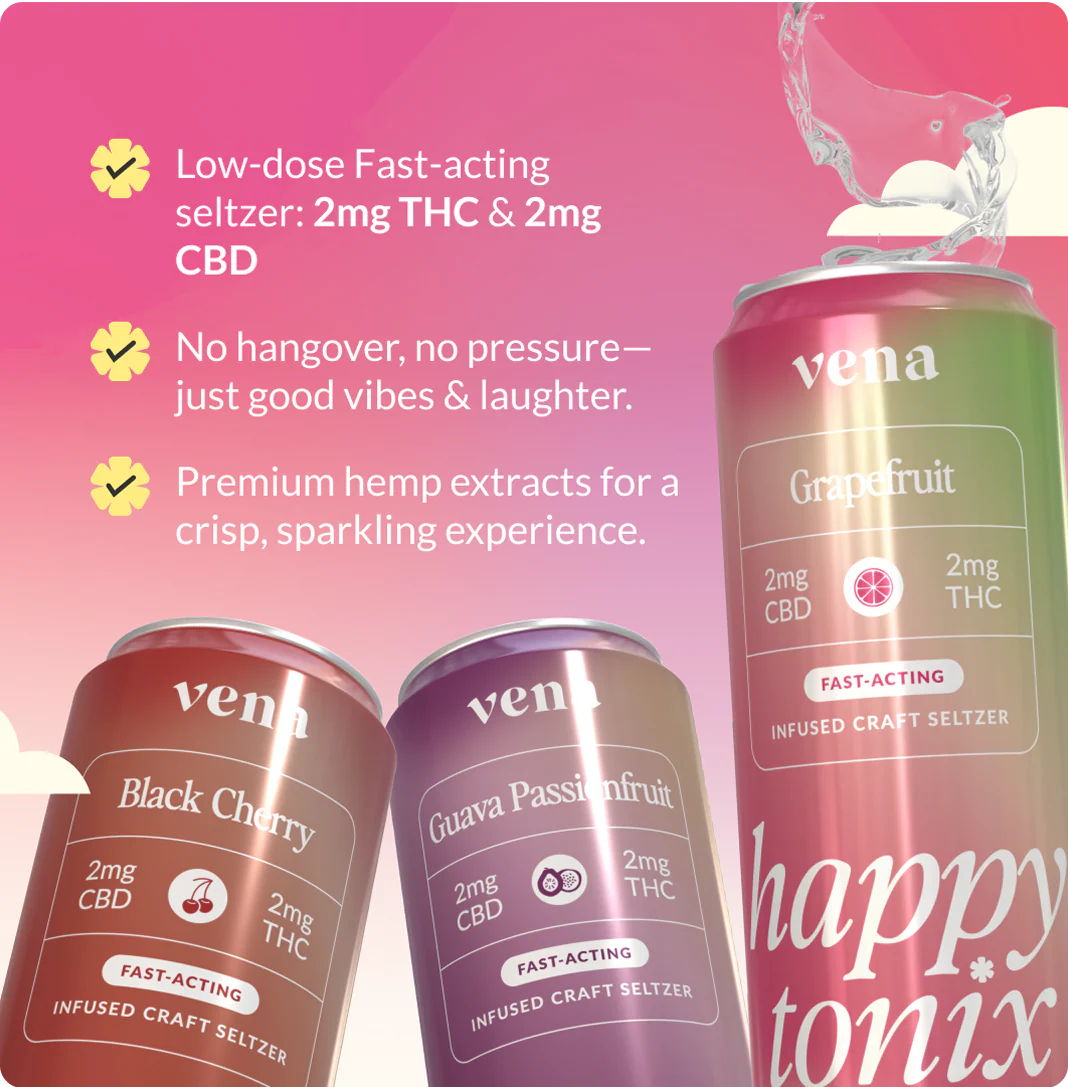 Happy Tonix 2mg THC Seltzers | Variety Pack - Image 3